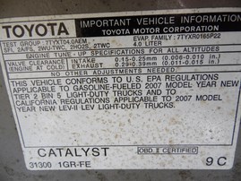 2007 TOYOTA TACOMA SR5 PRERUNNER SILVER XTRA CAB 4.0L MT 2WD Z18430